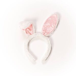 Jack Rabbit Creations Bendy Pink and White Bunny Ear Headband